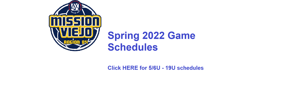 Spring 2022 Game Schedules
