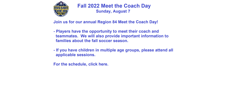 Fall 2022 Meet the Coach Day