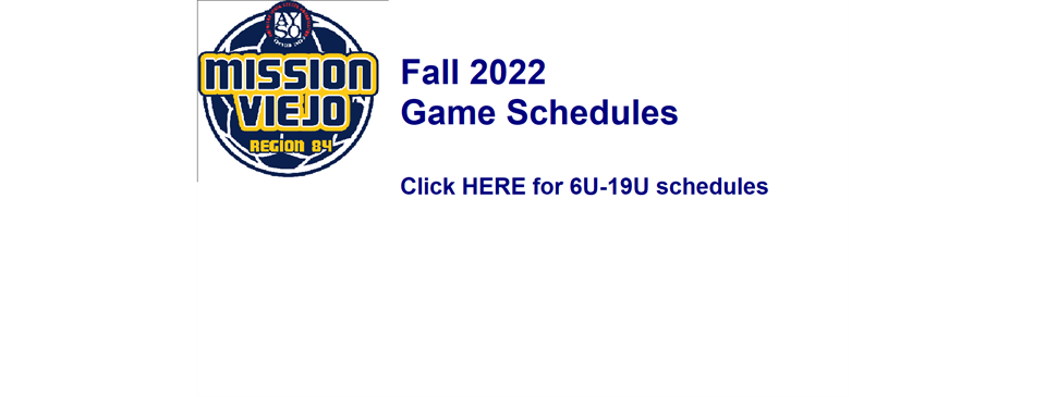 Fall 2022 Game Schedules